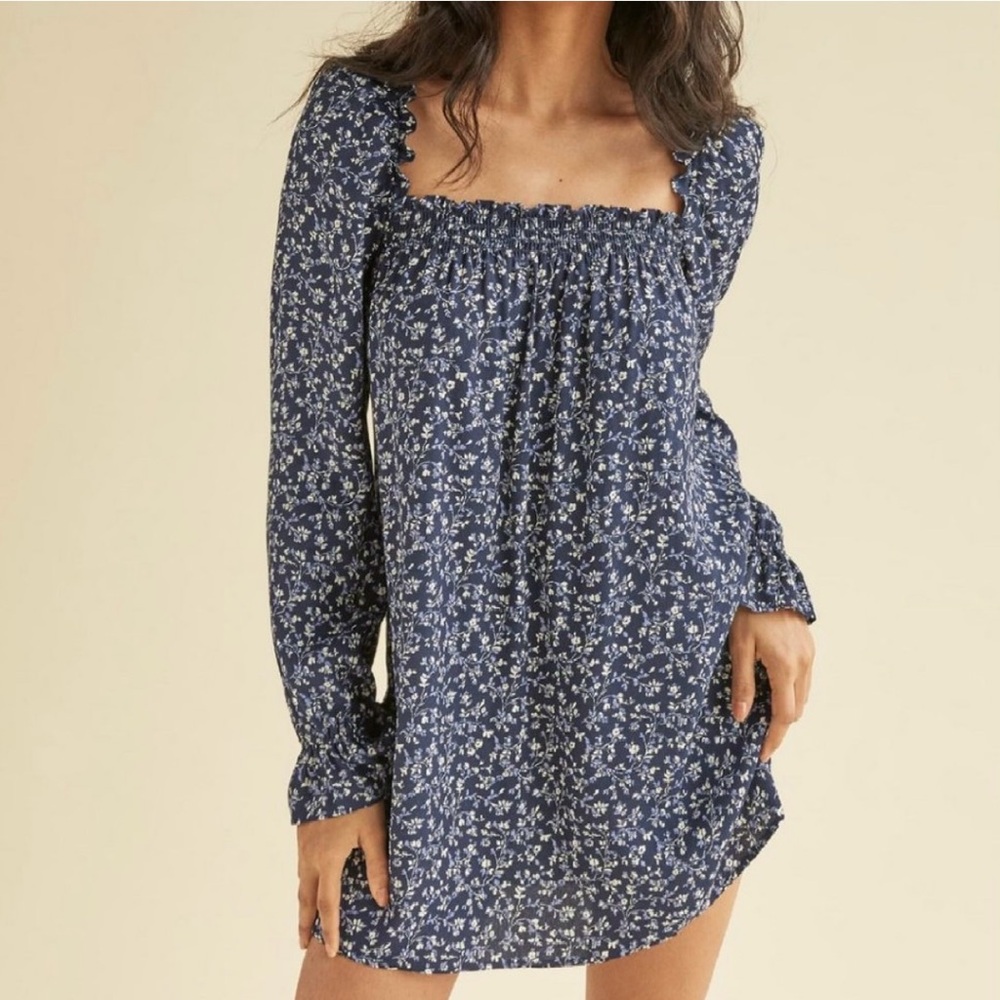 Reformation Hudsen Floral Print Mini Dress, size small